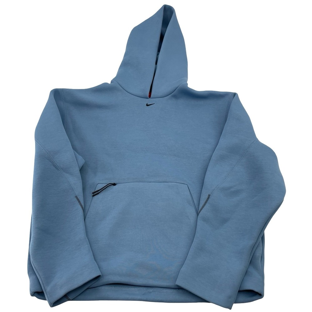 Nike Men's Hoodie Tech Fleece Blue Polyester Cotton XS